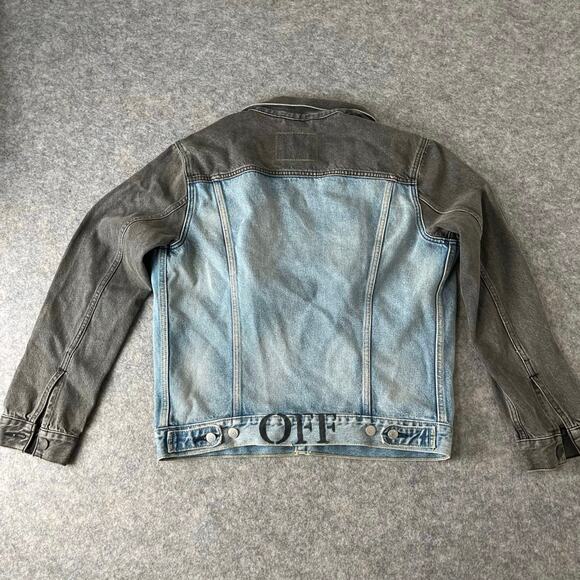 Levi's Men's Colorblock Denim Cotton Trucker Jacket "CERTIF!ED" Size Medium - Picture 2 of 8